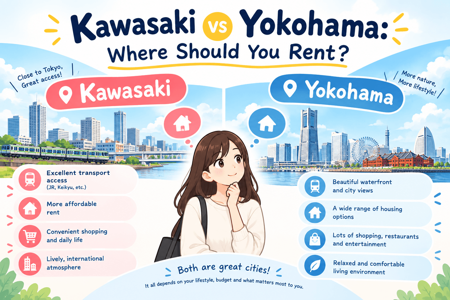 Kawasaki vs Yokohama: Where Should You Rent?