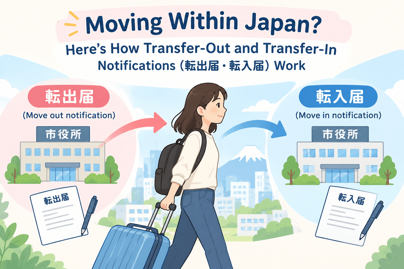 Moving Within Japan? Here's How Transfer-Out and Transfer-In Notifications (転出届・転入届) Work